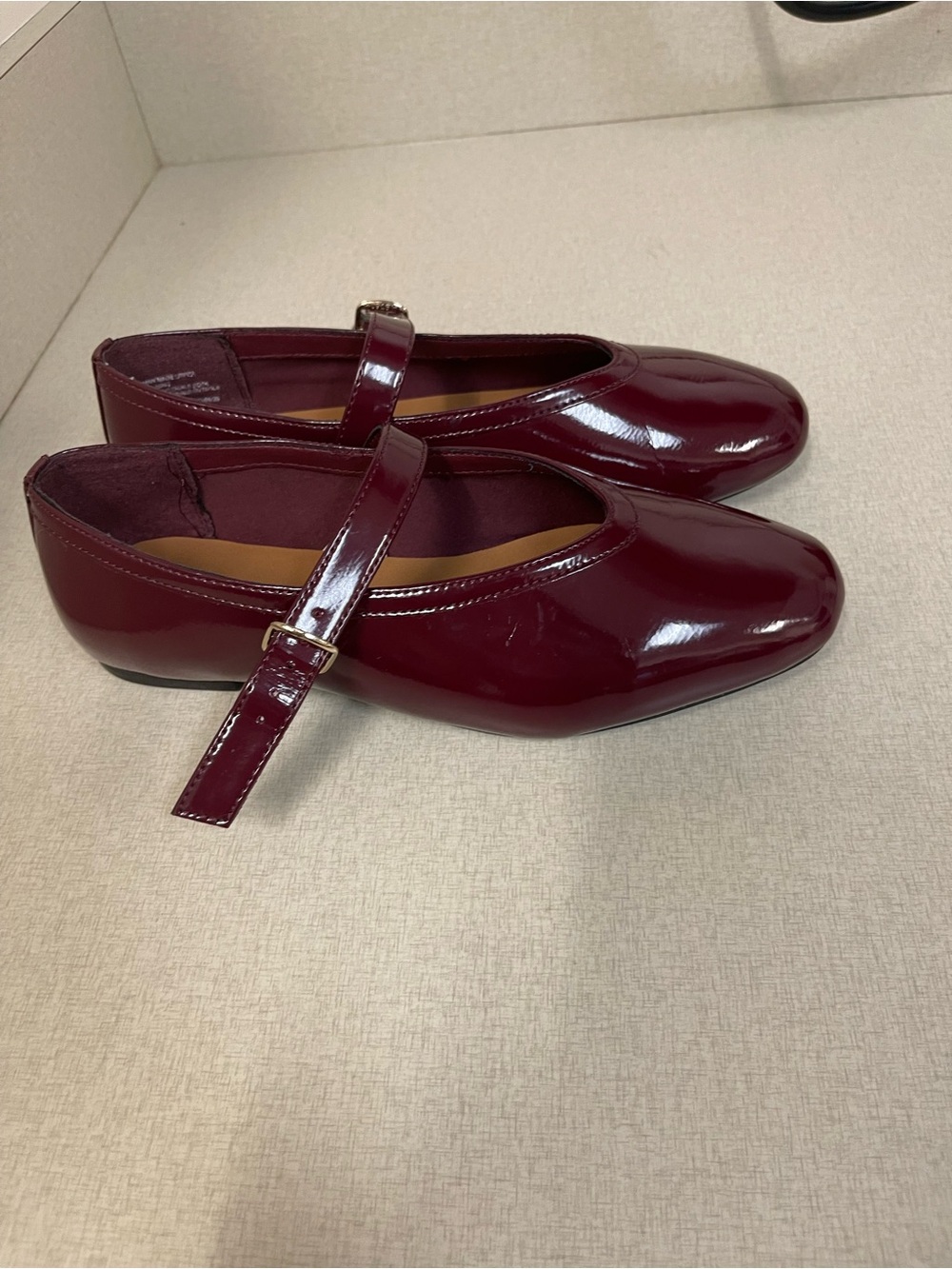 SOLD: a new day Patent Mary Jane Flats in Bordeaux Patent - Picture 3 of 10